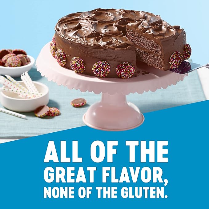 Krusteaz Gluten Free Chocolate Cake Mix No Artificial Flavors Colors or Preservatives 18 Ounce(Pack of 4)