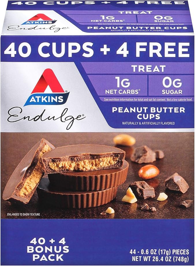 Atkins Endulge Peanut Butter Cups Pack 26.4 Ounce (Pack of 44)