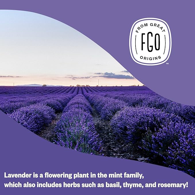 FGO Organic Dried Lavender Flowers Extra Grade Dried Buds Imported From France for Culinary or Sachet Bags 16oz Bulk Packaging May Vary (Pack of 1)