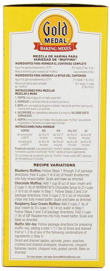 GeneralMills LR/D GOLD MEDAL VARIETY MUFFIN MIX 6 CASE 5 POUND 5-pounds