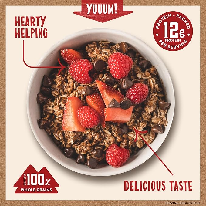 Kodiak Instant Oatmeal Packets Chocolate Chip High Protein 100% Whole Grains 6 boxes with 6 packets each (36 packets total)