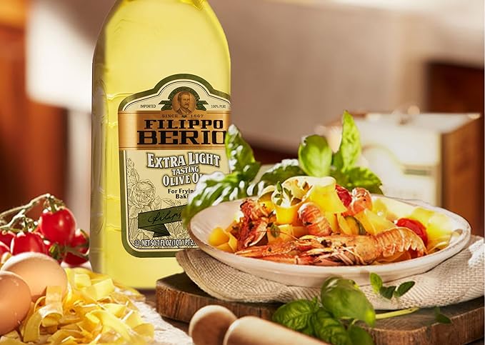 Filippo Berio Extra Light Olive Oil 50.7 Ounce rPET Bottle (Pack of 6)