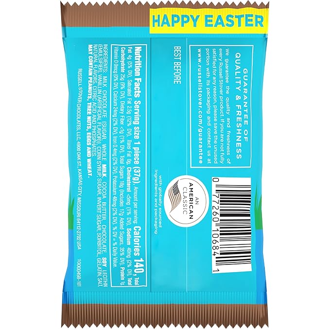 RUSSELL STOVER Easter Marshmallow Milk Chocolate Easter Egg 1.3 oz. (Pack of 18)