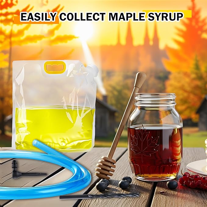 60 Pcs Maple Syrup Tapping Kit 5/32Maple Syrup Taps 2 Pcs Drill Bit for Beginners Maple Birch Supplies