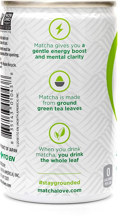 Matcha Love Green Tea Unsweetened Energy Shots 5.2 Oz Pack of 20