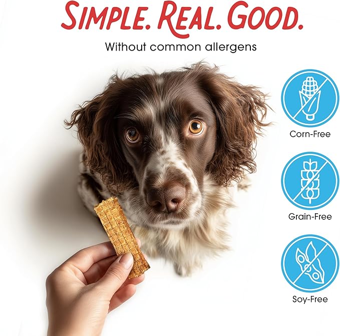 Farmland Traditions Dogs Love Chicken Jerky Dog Treats Premium Two-Ingredient Dog Jerky with USA-Raised Chicken &amp No Antibiotics Ever 3 Pound (Pack of 1) Bag.