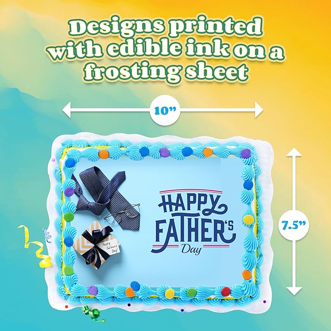 Custom Edible Prints on Cake: Create Your Special Event with Custom Edible Image Toppers - Upload Photos for Unique Stylish Designs on Rectangular Round Cakes Designs - 7.5 x 10 Rectangular