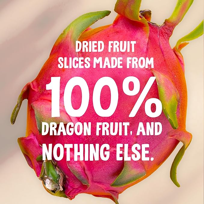 The Daily Good Soft-Dried Dragon Fruit Slices | All Natural Superfood Snacks for Adults &amp Kids | Healthy Soft and Chewy | No Sugar Added or Preservatives Gluten Free Vegan (1.41 oz Pack of 3)