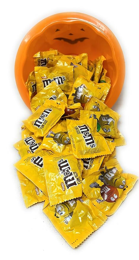 Easter M&ampM Peanut Milk Chocolate Fun Size Bulk Packs 2 Lbs American Candy Single Serve Bulk Party Mix Packaged In Wholesale Pantry Bag (32 Oz)