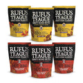 Rufus Teague - BBQ Honey Roasted &amp Hot BBQ Honey Roasted Variety - 9 oz Resealable Bags - 6 Pack