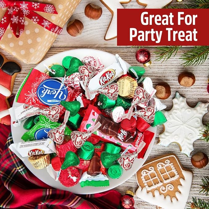 Christmas Chocolate Mix - 5lb Bulk Pack of Christmas Candy Individually Wrapped Ideal for Candy Stocking Stuffers Perfect Chocolate Candy for Chocolate Lovers.