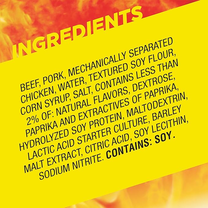 Slim Jim Smoked Meat Sticks Original Flavor 2g Protein Per Stick Snack Size 0.44 oz. (100 Count)