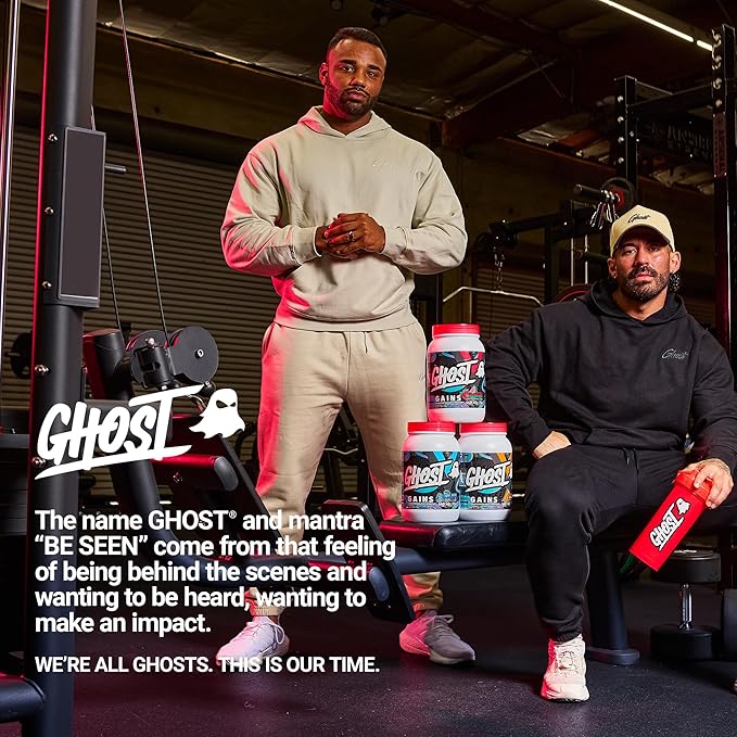 GHOST Clear Gains Mass Gainer Protein Powder - Post-Workout Weight Gainer Mix - 40g of Whey Protein Isolate 440 Calories &amp 70g Vitargo Carbs - Lean Muscle Building &amp Recovery - Blue Raspberry