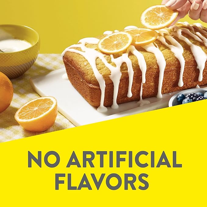 Krusteaz Meyer Lemon Pound Cake and Glaze Mix 16.5 oz Boxes (Pack of 12)
