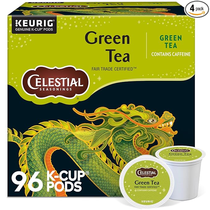 Celestial Seasonings Green Tea Single-Serve Keurig K-Cup Pods 96 Count