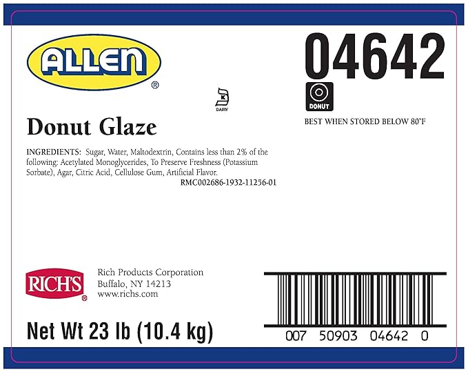 Rich's JW Allen Donut Glaze for Glazed Donuts Bakery Fresh Pastries &amp More 23 lb Pail