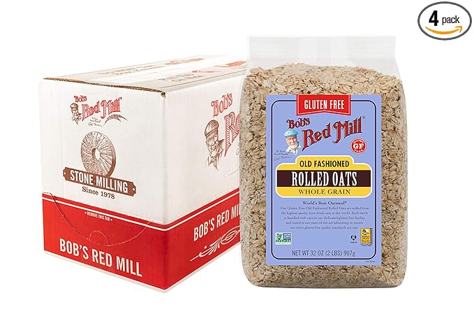 Bob's Red Mill Gluten Free Old Fashion Rolled Oats 32-ounce (Pack of 4)