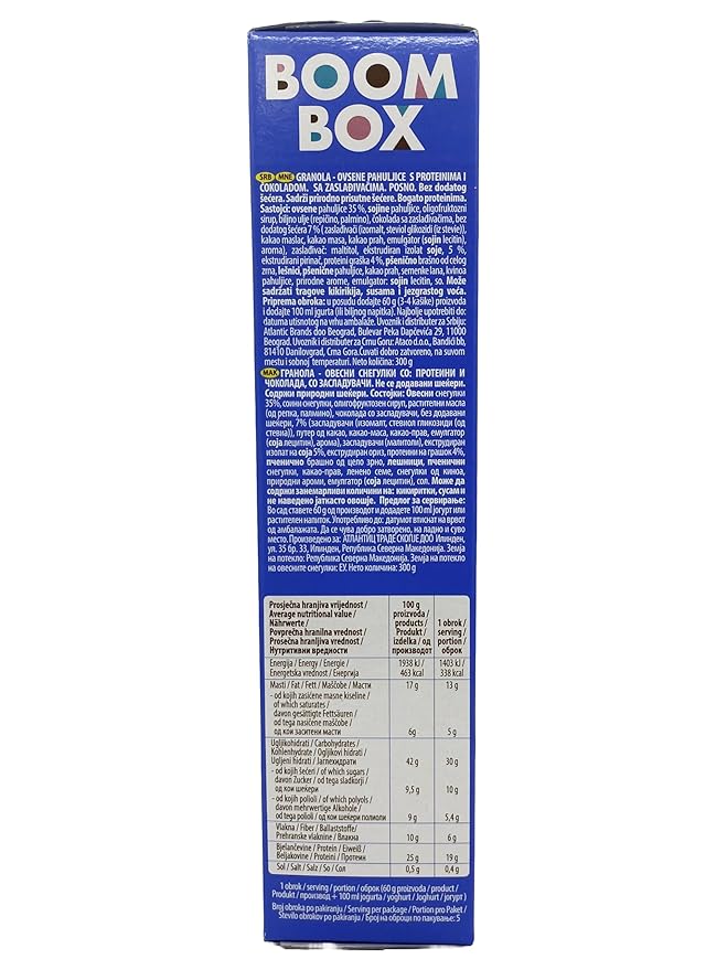 BOOM BOX High Protein Chocolate Oat Granola - 300g Energizing and Indulgent Breakfast (300G Muesli - Chocolate)