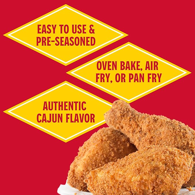 Louisiana Fish Fry Products Classic Fried Chicken Keto Seasoned Coating Mix – 5 oz Pack of 6 – Bake Deep Fry &amp For Use in Air Fryer – Delicious &amp Crunchy Texture