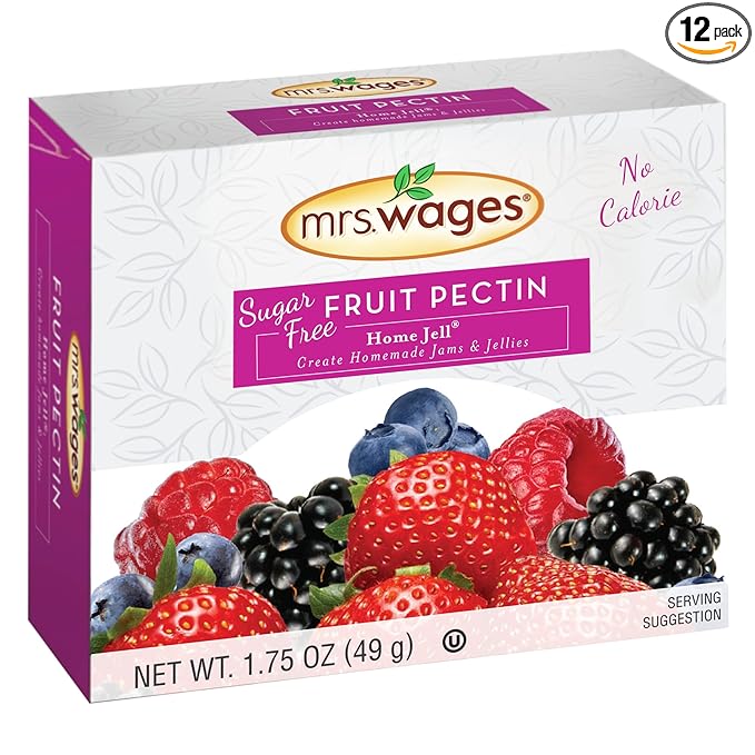 Mrs. Wages Sugar Free Fruit Pectin Home Jell | Easy-To-Use | Fast Results | No Sugar Required | Calorie Free | 1.75 oz Carton (Value Pack of 12)
