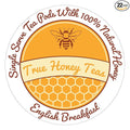 True Honey English Breakfast Tea Pods - Honey Crystals Blended in Every Tea Pod - Strong Antioxidant Support - All Natural Organic Herbal Caffeinated Tea 22 Count