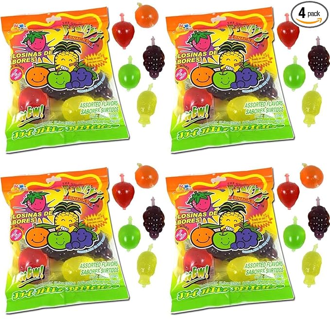 Din Don Fruity's JU-C Jelly Fruit Snacks Pack of 4