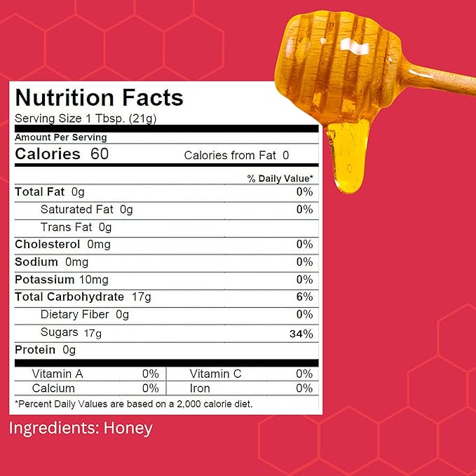 Thrifty Bee Honey 80 Ounce (5 LB) Large Bulk Honey Jug