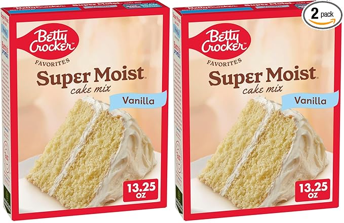 Betty Crocker Favorites Super Moist Vanilla Cake Mix 13.25 oz (Pack of 2)