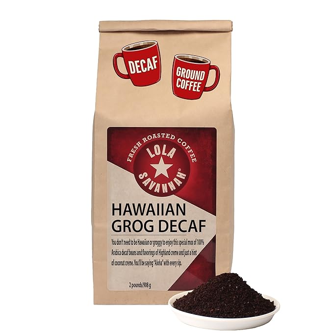 Lola Savannah Hawaiian Grog Ground Decaf Coffee 2lb