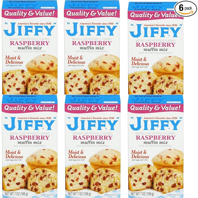 Raspberry Muffin Mix (Pack Of 6) 7 oz. Each - Make Great Pancakes
