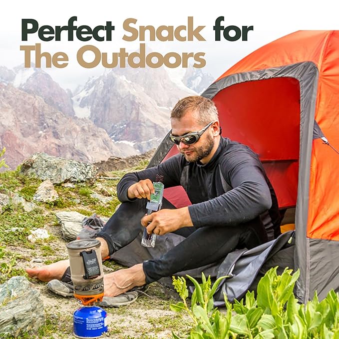 Buffalo Bob’s Wild Game Jerky (10-Pack) | Premium Exotic Meat Sampler Gift Pack | Includes Buffalo Elk Venison Ostrich Wild Boar Camel Alligator Jerky | Ideal for Trips Camping &amp Hiking