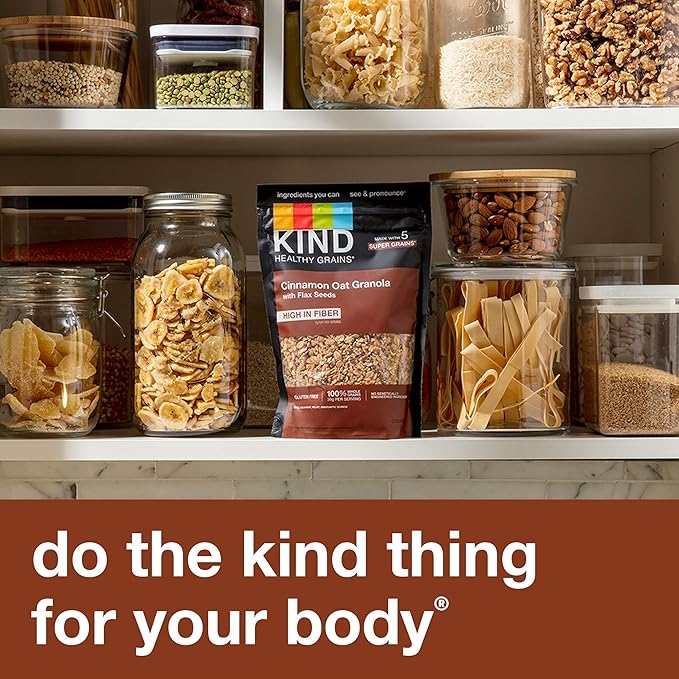 KIND Healthy Grains Clusters Cinnamon Oat with Flax Seeds Granola 10g Protein Gluten Free 11 Ounce (Pack of 3)