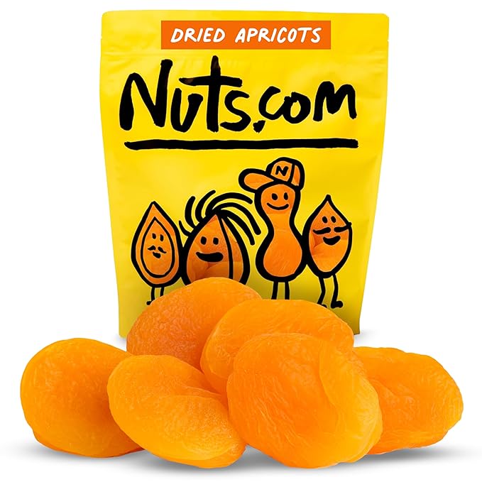Nuts.com – Dried Apricots Turkish – No Sugar Added Healthy Fruit Snack for Adults &amp Kids – Naturally Plump &amp Juicy Good Source of Potassium &amp Fiber – Vegan Gluten-Free Kosher Pareve –