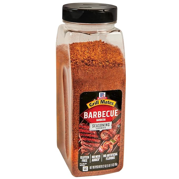 McCormick Grill Mates Barbecue Seasoning 27 oz (Pack of 6) - Six 27 Ounce Containers of Barbecue Rub Perfect for Proteins Vegetables and Fruits
