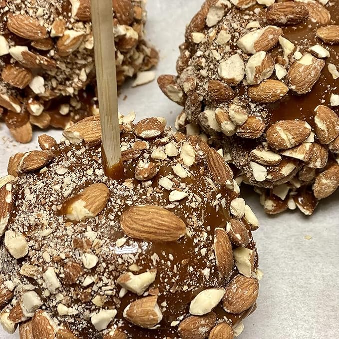 TV's Deli &amp Diner Gourmet Jumbo Caramel Apple | Caramel Toasted Almonds &amp Milk Chocolate | Handmade &amp Freshly Prepared (Almond Milk Chocolate)
