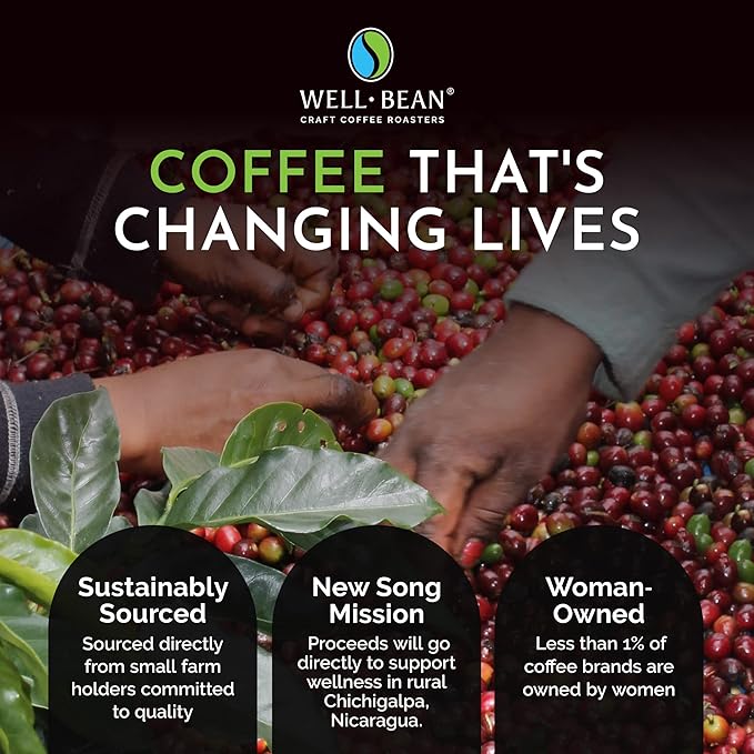Well-Bean Coffee - Scissor Kick Whole Coffee Beans Blend Dark Roast Coffee Beans Vegan &amp Gluten-Free Keto Coffee Papua New Guinea Brazilian &amp Sumatra Coffee 2 lb