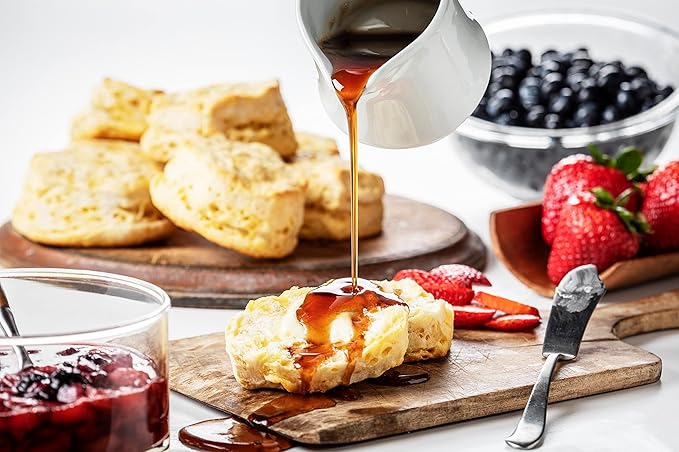 Crown Maple Blueberry Infused Organic Maple Syrup 100% Pure Gluten Free No Preservatives Non-GMO Pancake and Breakfast Topping 8.5 Fl Oz (Pack of 8)