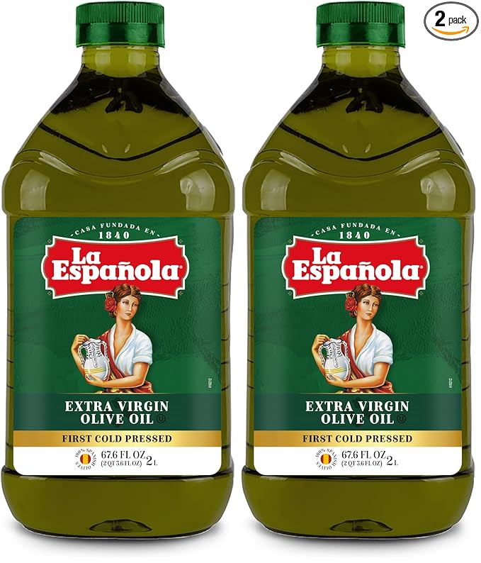 LA ESPAÑOLA First Cold Pressed Extra Virgin Olive Oil 68 fl oz (Pack of 2)