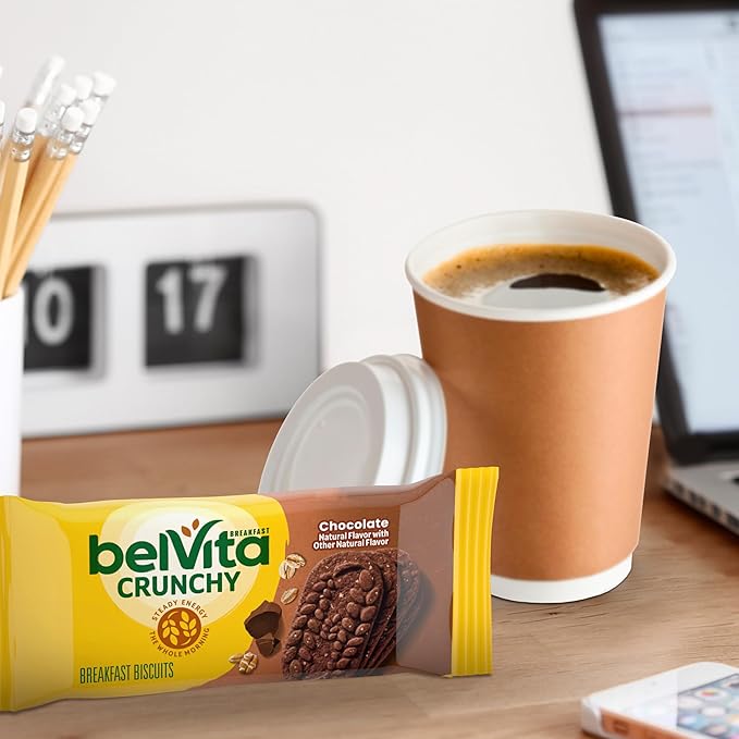 belVita Breakfast Bars Biscuits Chocolate 30 Total Packs 6 Boxes (4 Biscuits Per Pack)