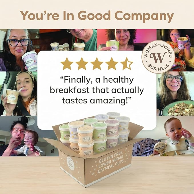 Mylk Labs Blueberry Maple Protein Oatmeal Cups Whole Grain Low Sugar High Fiber Breakfast with Superfoods Quick &amp Easy On the Go Instant Oatmeal Rolled Oats Gluten Free Vegan Nut Free 1