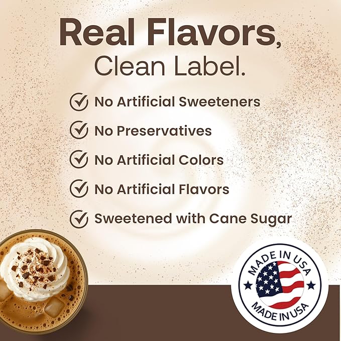 Dr. Smoothie Café Essentials Mocha Java – No Artificial Colors Flavors or Sweeteners – Shelf Stable – 61mg of Caffeine per Serving – Great for Hot Iced &amp Frozen Frappes (3.5 lb Bag 30 Serving