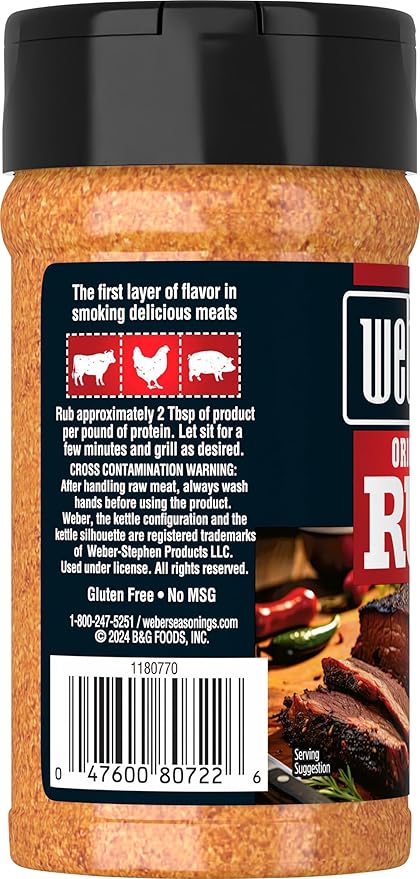 Weber Original Rub 7.4 oz (Pack of 6)