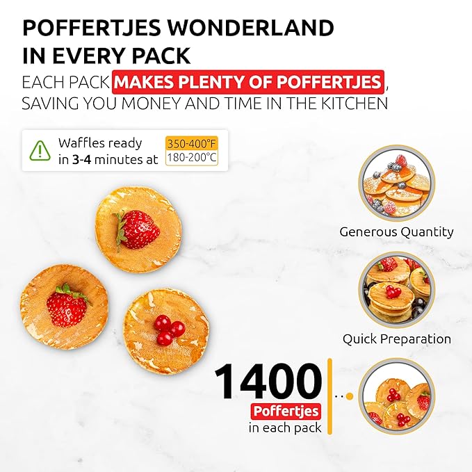 OldSoul Poffertjes Batter Mix | Dough Mix | Vanilla Flavor 10 Lbs | 1400 Mini Dutch Pancakes (10 Lbs Traditional)