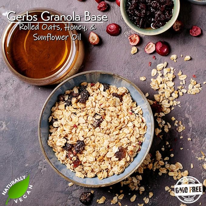 Gerbs Super 5 Seed Granola 2 LBS - Top 14 Food Allergy Free &amp Non GMO - Keto Safe &ampUnsulfured - Pumpkin Sunflower Chia Hemp Flax Seeds