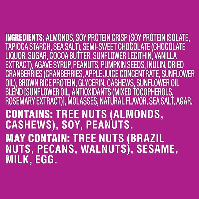 Pick Me Up Provisions™ Gluten Free Cranberry Almond Dark Chocolate Protein Bar 1.4 oz. 16 Bars/Box