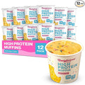 Bootylicious | 25g Protein Muffin | Birthday Cake | Low Carb 16g Fiber Low Glycimic Index Low Sugar 2.54oz Cup 12-Pack