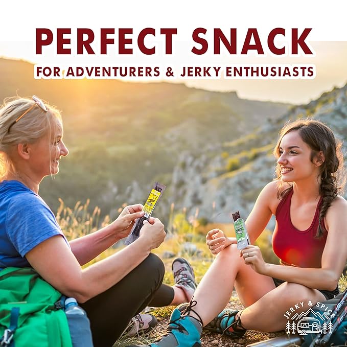 Jerky-n-Spice Exotic Jerky Variety Pack (10 Count) | Beef Jerky Gifts for Men | Assorted High Protein Meat Snacks | Premium Gourmet Wild Game Sampler | Ideal for Birthday Road Trip &amp Camping