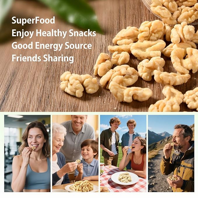 Naturebliss Premium Peeled Walnuts Halves Skinless Raw Walnuts Texture Sweet Crisp No Salt Added Healthy Nuts Power Snacks Ideal for Salads Baking and Cooking (10 OZ/Pack of 1)