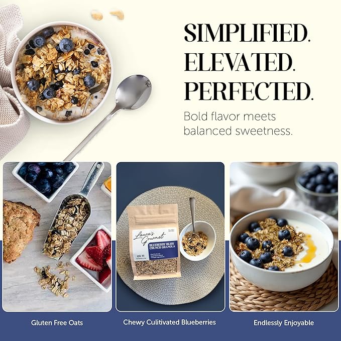 Laura's Gourmet Granola - Berry Good Variety Pack - Coconut Crunch BlueberryBliss Crunch CherryRific Crunch