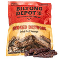 Biltong Depot Smoked Drywors - 1 lb (16oz) | South African Air-Dried Beef Snack Sticks | High Protein | Keto and Paleo Friendly | Zero Sugar | Gluten Free | No Artificial Preservatives | No MSG